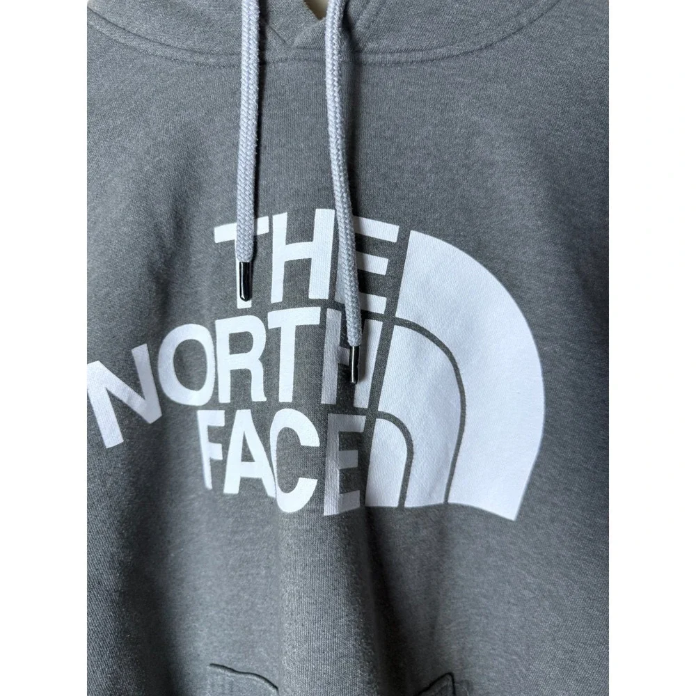 The North Face Sweatshirt Mens M Gray Hoodie Fleece Pocket Drawstring Pullover